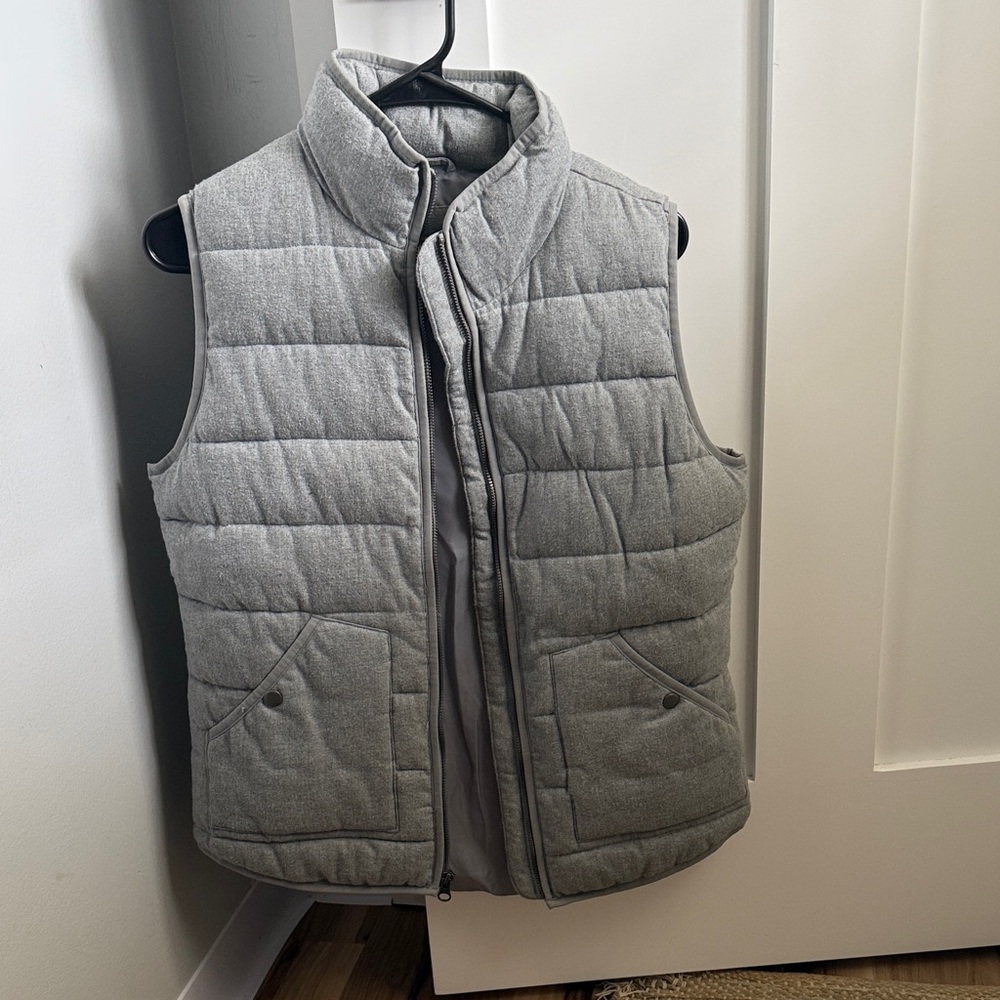 Gray Quilted Puffer Vest